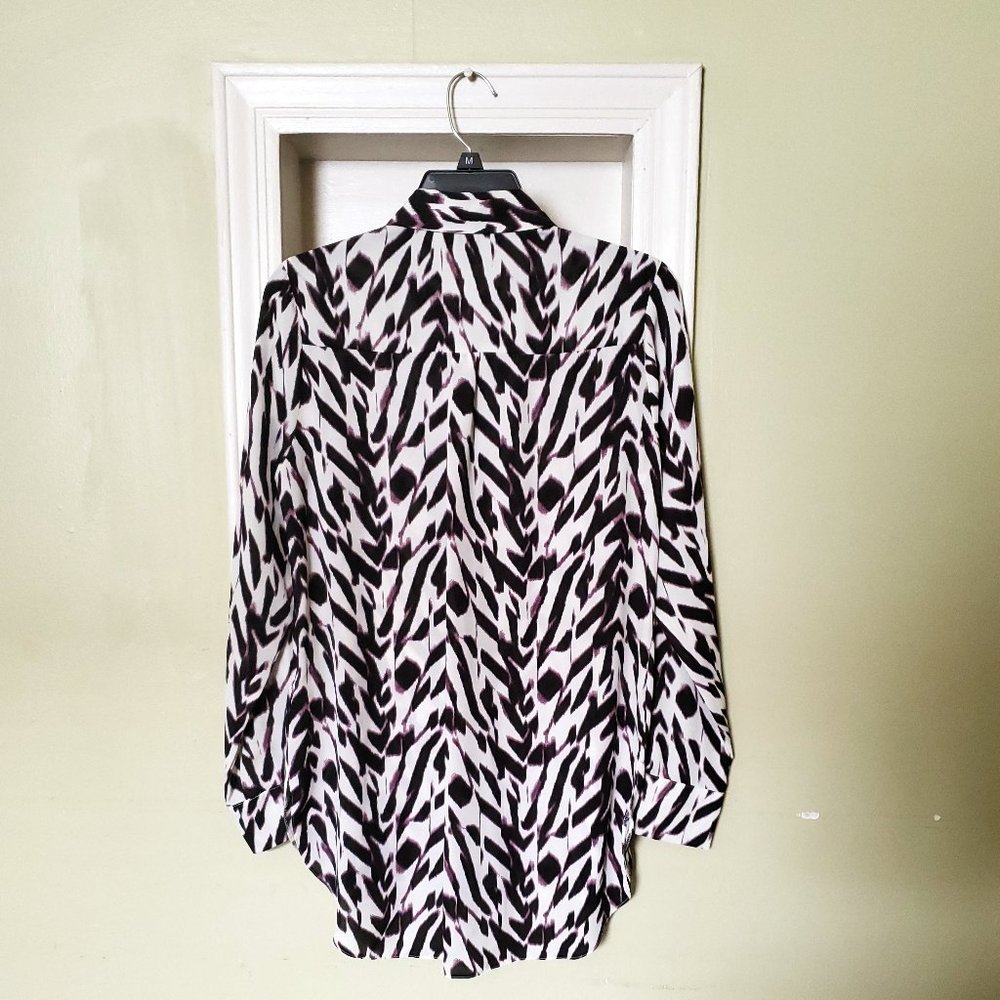 Zebra Print Button Up Top - Picture 9 of 9